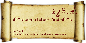 Österreicher András névjegykártya
