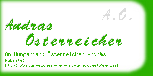 andras osterreicher business card