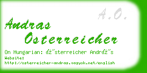 andras osterreicher business card